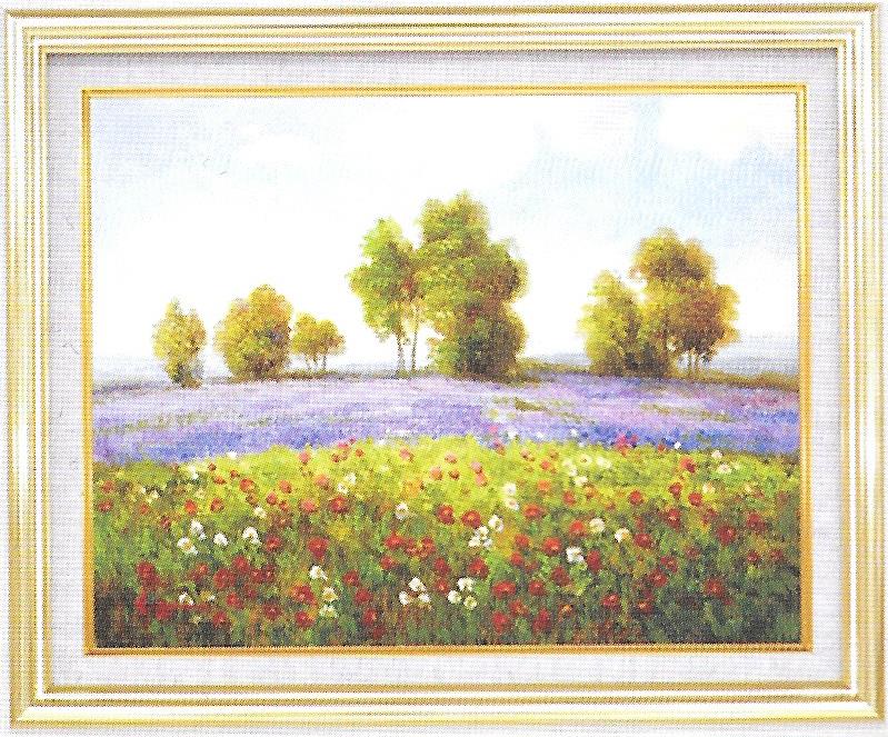 【送料無料】絵画■桑山茂■ラベンダーの丘 F6■油絵■風景画■自然■油彩画■手描き■額装込■新築祝い■贈答■開業祝い｜絵画販売のアートギャラリー南青山