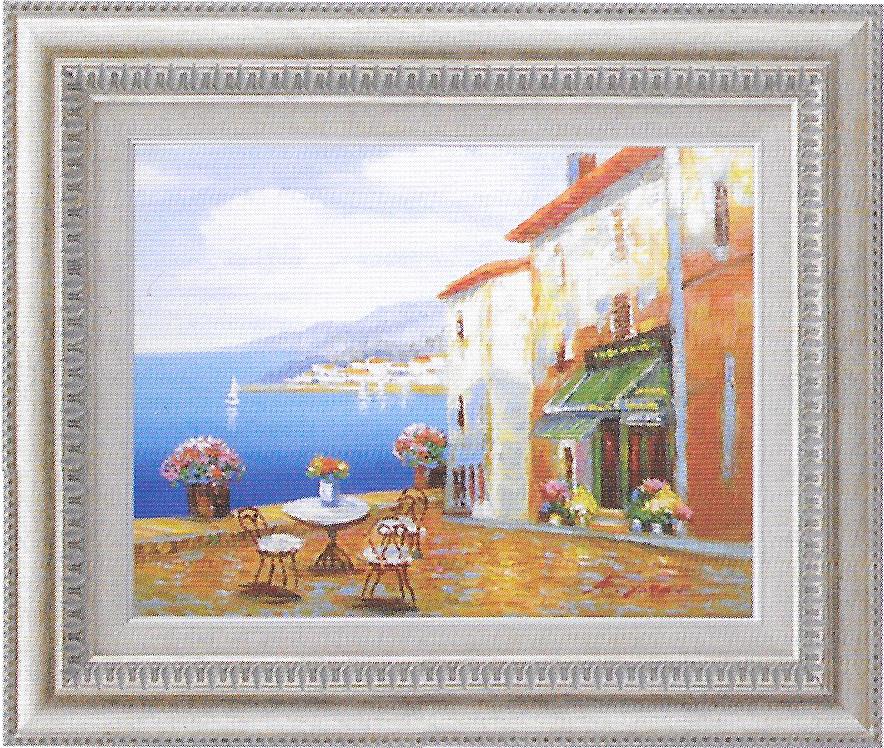 楽天市場】【送料無料】絵画□宮田将司□花（背景青） F6□油絵□風景