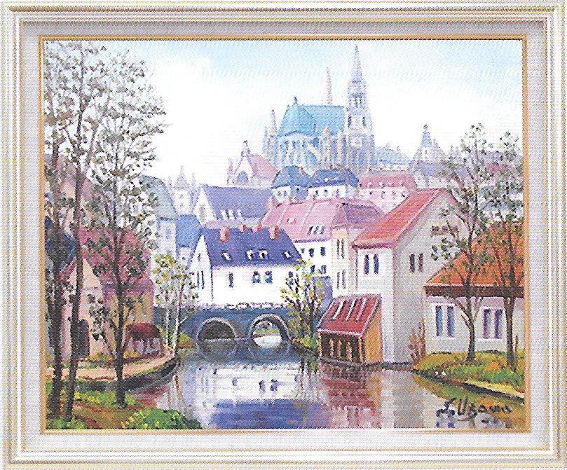 楽天市場】千葉 七郎「ラファイエット通り（パリ）」油絵・F6号 全道展