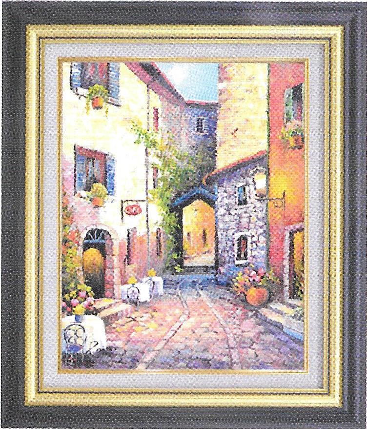 楽天市場】【送料無料】絵画□宮田将司□花（背景青） F6□油絵□風景