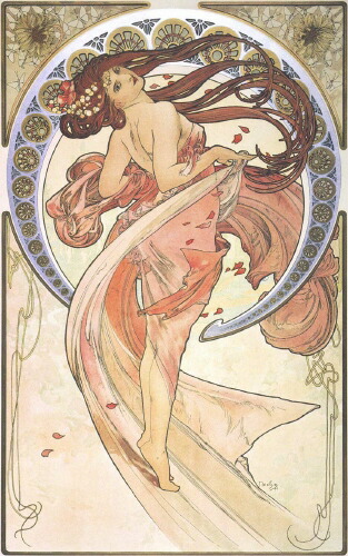 楽天市場】アルフォンス・ミュシャ『詩』(四芸術より)リトグラフ