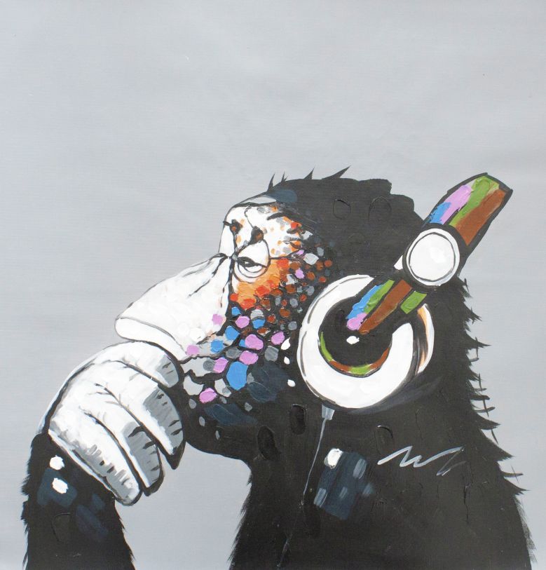 楽天市場】ゴリラ 絵画 シルクスクリーン 版画 リロイ・ニーマン