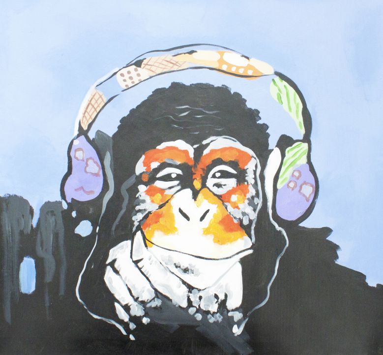 楽天市場】ゴリラ 絵画 シルクスクリーン 版画 リロイ・ニーマン