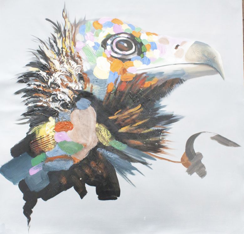 13860円 【2021新作】 絵画■手描きキャンバスアート■ワシ■キャンバスアート■直筆■手描き■新築祝い■贈答■開業祝いになどにおすすめ