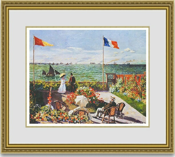【送料無料】絵画■モネ■Terrace by the Sea side■選べる額縁■額装込■名画■有名絵画■プレゼント贈答品におすすめ｜絵画販売のアートギャラリー南青山
