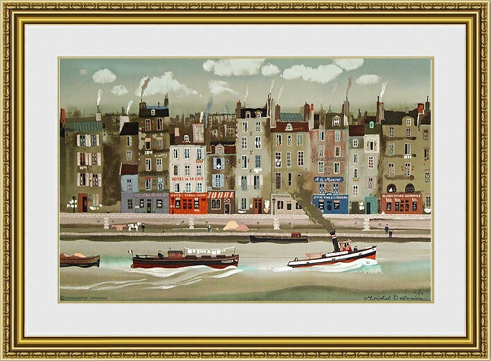 楽天市場】青木四郎 『マントジョレの聖堂』絵画 リトグラフ 石版画