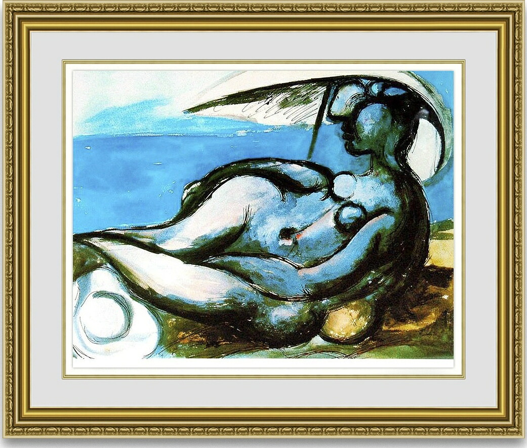 【送料無料】絵画■パブロピカソ■Reclining Nude at Beach■選べる額縁■額装込■インテリアアート■プレゼント贈答品におすすめ 35,607円