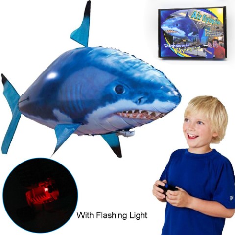 ＼P2倍★4/24まで／【送料無料 バルーンラジコン】ラジコン サメ 魚 バルーン 気球 電池 水泳 空気