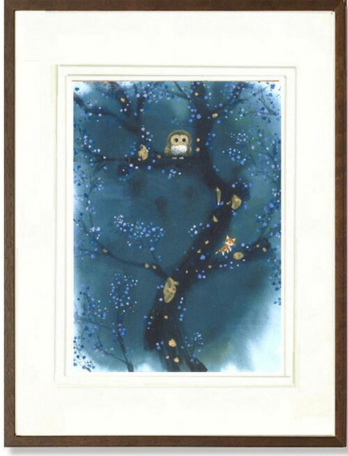 絵画 渡辺あきお・眠らない夜には・・・ 版画 インテリア|絵画生活