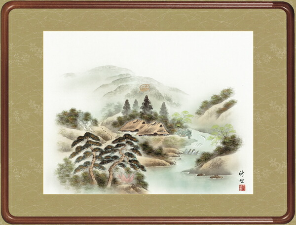 田村竹世・風水四神山水図｜絵画生活