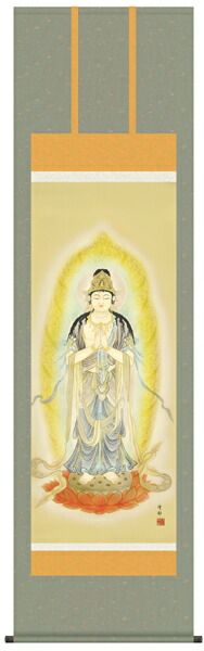 楽天市場】聖蓮華 仏画の掛け軸 極楽浄土の世界 聖蓮華の掛け軸 高級桐