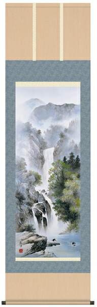 掛け軸　掛軸　山水画　田口紅洋・四季憧憬（夏/単幅）　床の間
