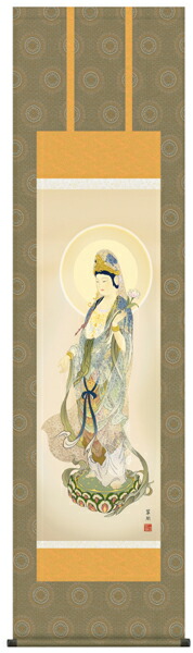掛け軸　鈴木翠朋・聖観音像（掛軸）