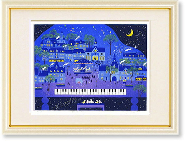 楽天市場】早川義孝・サーカス小屋と赤い星（絵画・版画
