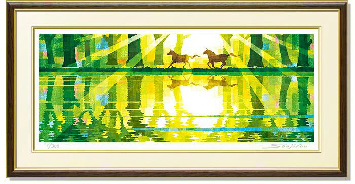 楽天市場】絵画 藤谷壮仁郎・光輝く花畑 版画 インテリア : 絵画生活