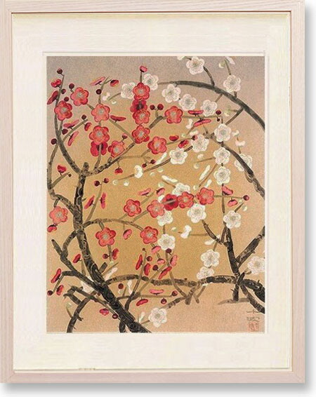 中島千波　「千歳櫻」　岩絵具方式複製画　刷り込みサイン・作品証明シール有り 中島千波 「千歳櫻」 岩絵具方式複製画 刷り込みサイン・作品