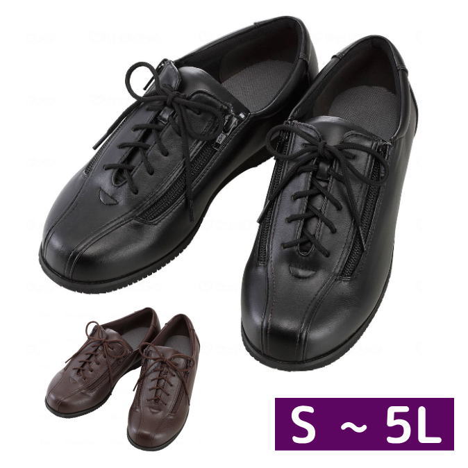 【男女兼用：S-5L】あゆみ コンフォート3 足囲3E 1315 　両足販売　（徳武産業）　茶/黒　抗菌・防臭加工【送料無料】