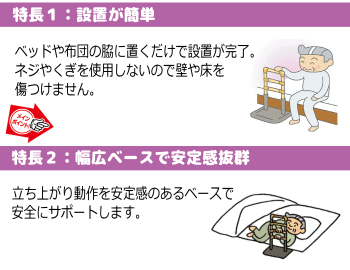 たちあっぷ CKA-02】 矢崎化工 たちあっぷ 床置き型 手すり 立つ 座る