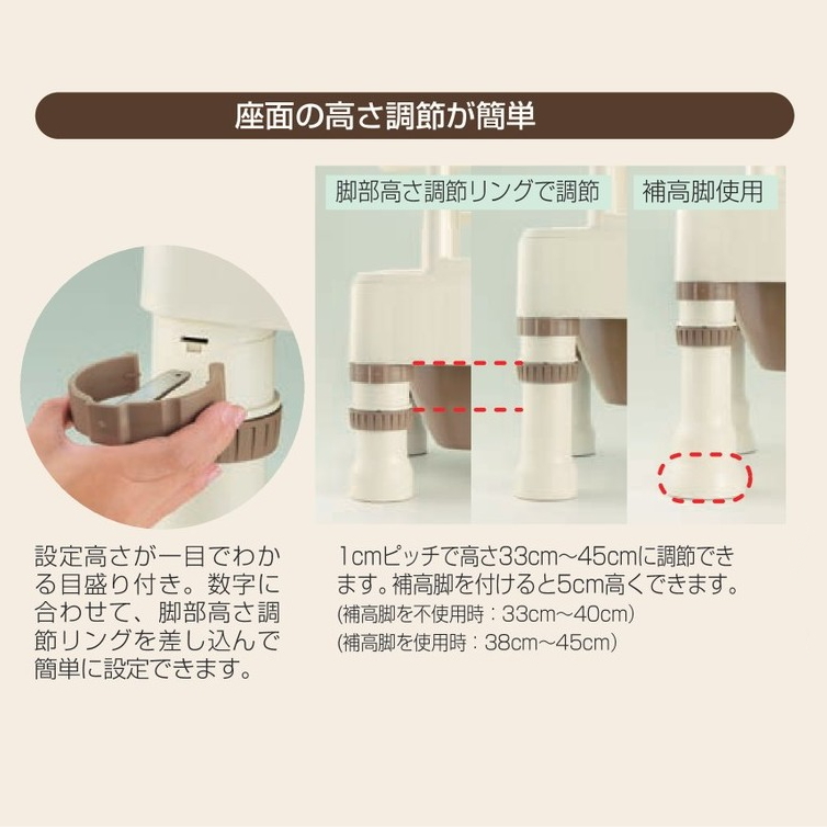 冬の華 木製きらく 軽〜いトイレ / 140056 普通便座 リッチェル 取寄品