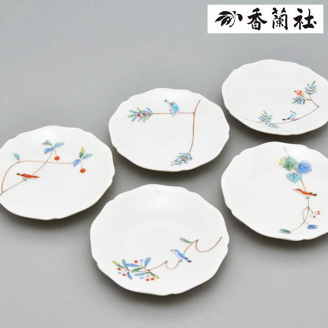 楽天市場】はんなり 取分皿揃(5枚組) 1052-FH5 香蘭社【有田焼 日本製