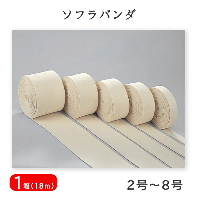 ギプス用下巻材 キャストパッド 骨折 捻挫 術後 手足関節 下肢 上肢 固定 皮膚保護 整形外科 固定補助 クッション性 伸縮 包帯 アンダーラップ ソフラバンダ 1巻入(18m) 2号/3号/4号/5号/8号 230202/23203/23204/23205/23208 タケトラ 竹虎｜ホスピマート介護店