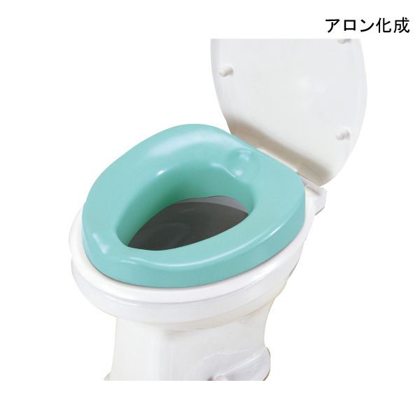 (安寿/アロン化成)安寿 ホンブルグ帽補高便座 #3(535-253)(3珊補高)(ライトグリーン)【貨物輸送無料】【尖んがり10倍】