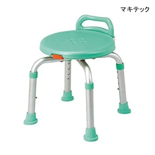 シャワーチェア 介護用 風呂 椅子(マキテック)らくらく回転チェア(ライトグリーン)【要組立】【送料無料】【ポイント10倍】|介護応援館