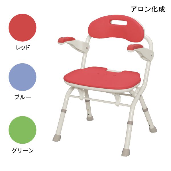 シャワーチェア 介護用 風呂 椅子 (アロン化成)安寿 折りたたみシャワーベンチ FS(レッド/ブルー/グリーン)【組立済】 【送料無料】【ポイント10倍】