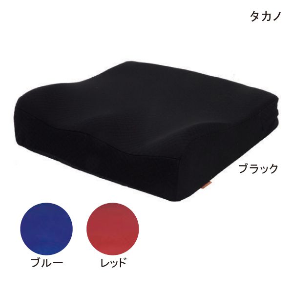 タカノ タカノクッションR タイプ1(TC-R081)(ブラック/ブルー/レッド)(幅40cm×奥行42.5cm×高さ7~12cm) 【送料無料】【ポイント10倍】
