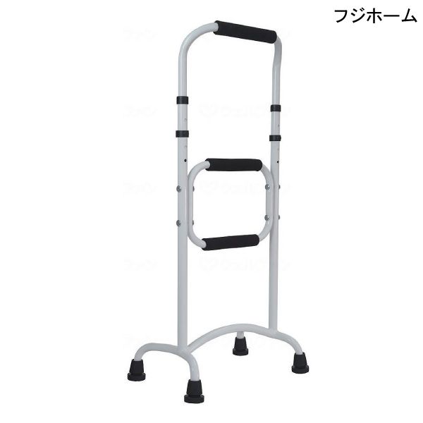 フジホーム リハステッキ サイド 伸縮(ホワイト)(長さ78～87cm、3cmピッチ)(重さ1.1kg) 多点杖 ステッキ 杖【非課税】【送料無料】【ポイント10倍】