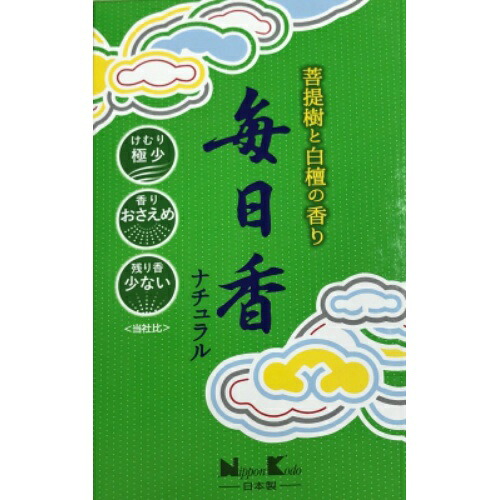 【送料お得・まとめ買い×40個セット】日本香堂 毎日香 ナチュラル 大型 バラ 220g|ホームライフ