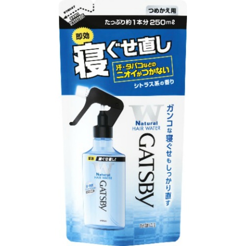 その他 人気定番の 送料込 まとめ買い 18個セット マンダム ギャツビー 250ml つめかえ用 ウォーター 寝ぐせ直し