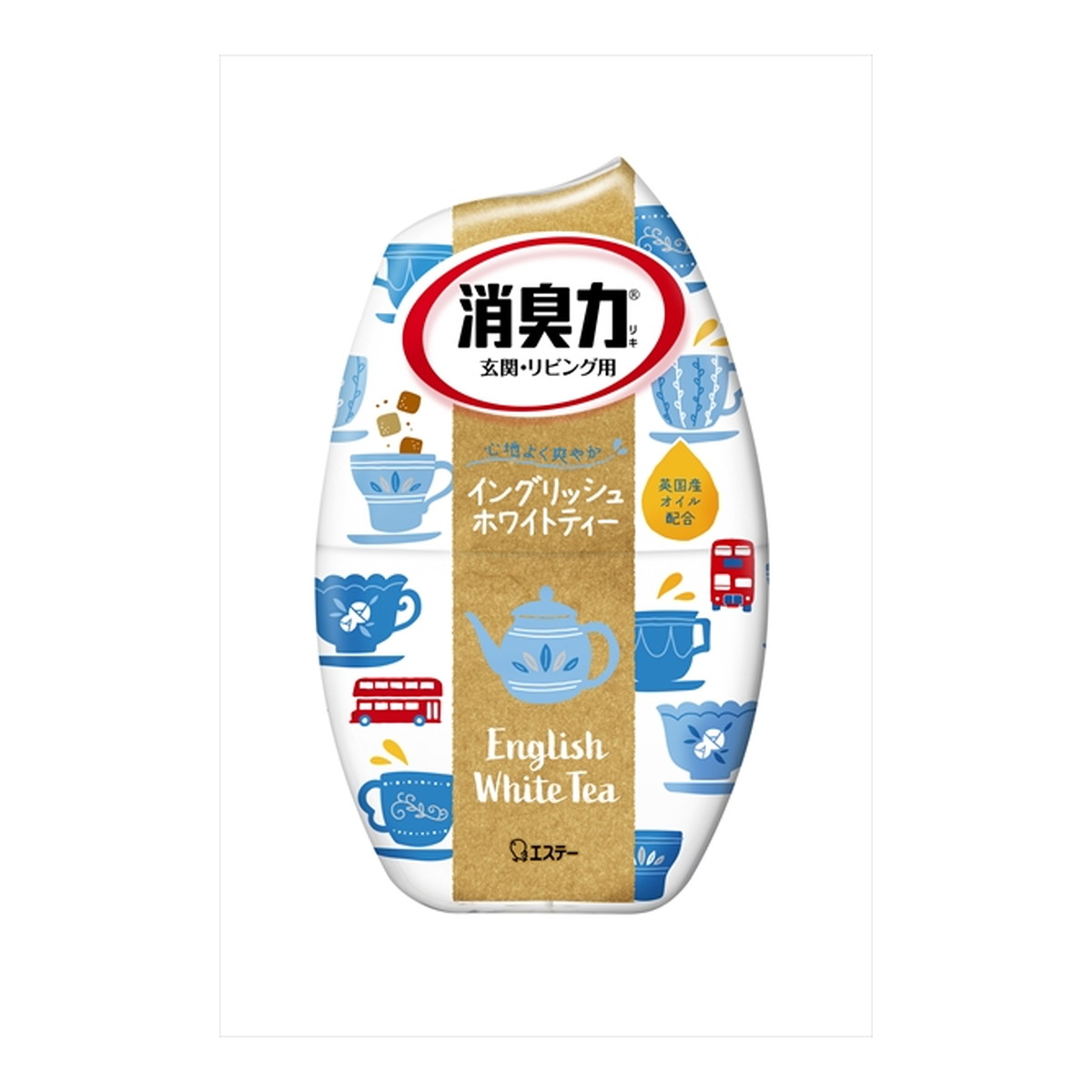 【送料お得・まとめ買い×13個セット】エステー お部屋の消臭力 玄関・リビング用 イングリッシュホワイトティー 400ml