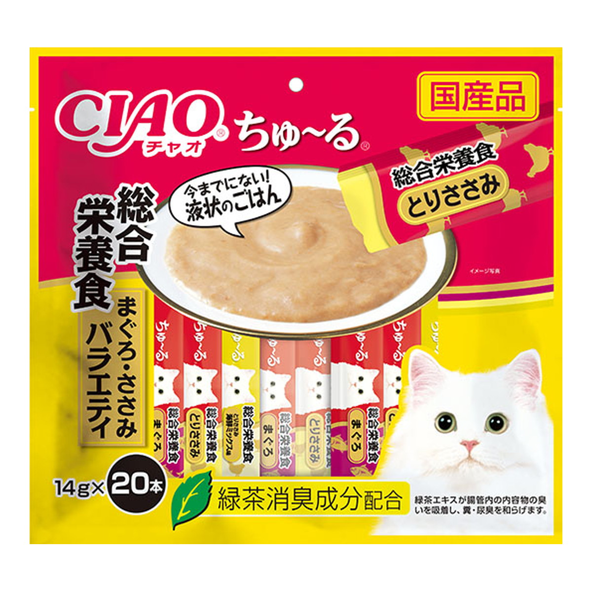 いなば CIAOちゅーる 総合栄養食 まぐろ ささみ バラエティ 14g×20本 季節のおすすめ商品