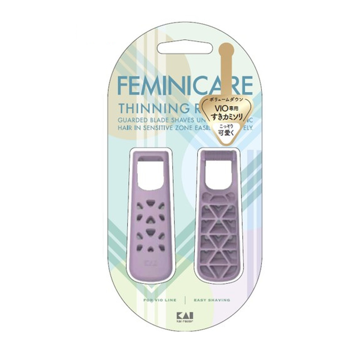 【送料お得・まとめ買い×120個セット】貝印 KAI FEMINICARE すきカミソリ 2本入 VIO専用すきカミソリ|ホームライフ