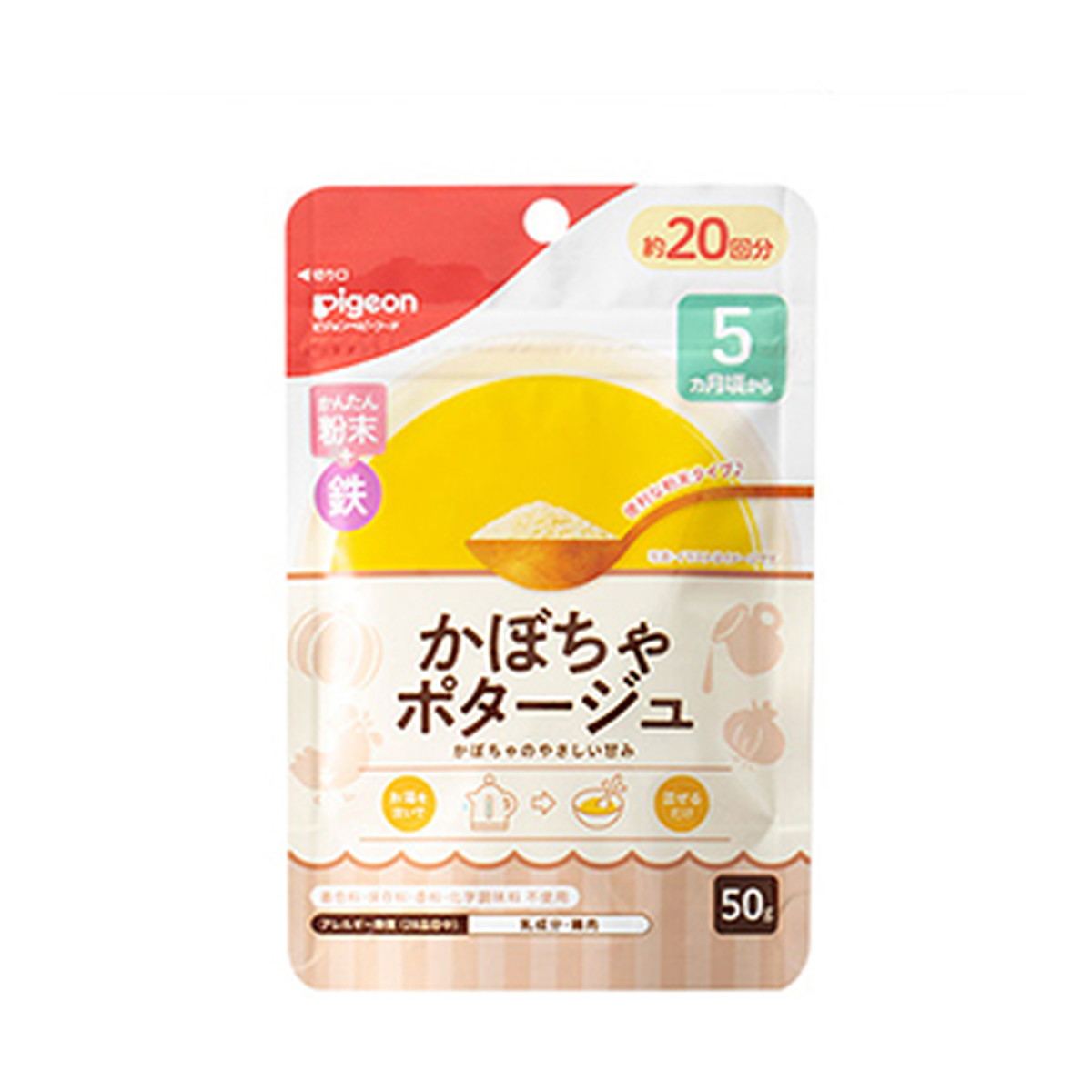 【送料お得・まとめ買い×30個セット】ピジョン かんたん粉末+鉄 かぼちゃ ポタージュ 50g ベビーフード 8,546円