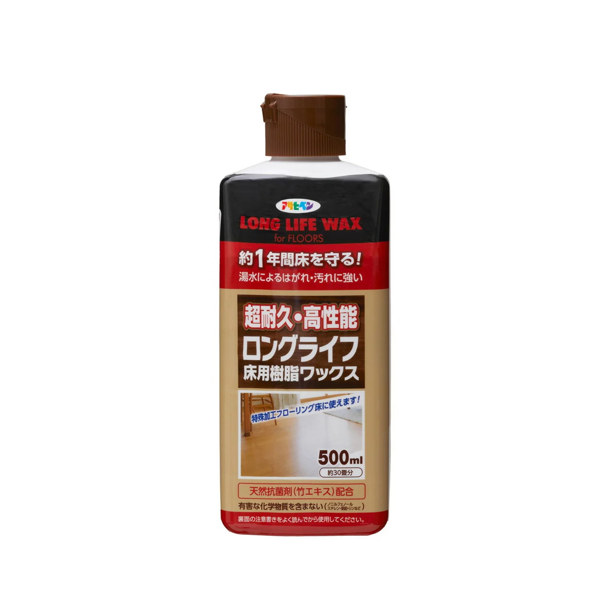 【送料お得・まとめ買い&times;12個セット】アサヒペン ロングライフ 床用 樹脂ワックス 500ml｜ホームライフ