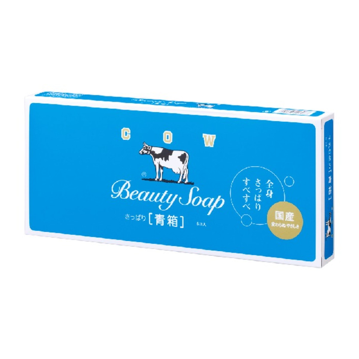 【送料お得・まとめ買い×24個セット】牛乳石鹸 カウブランド 青箱 6コ入 石けん|ホームライフ