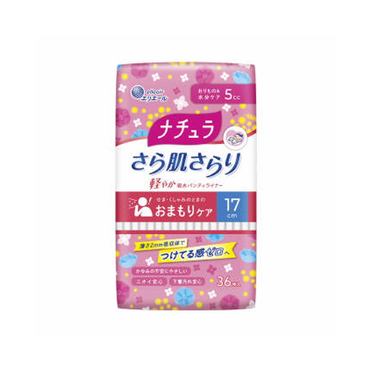 【送料お得・まとめ買い×36個セット】大王製紙 ナチュラ さら肌さらり 軽やか 吸水パンティライナー 17cm 5cc 36枚入