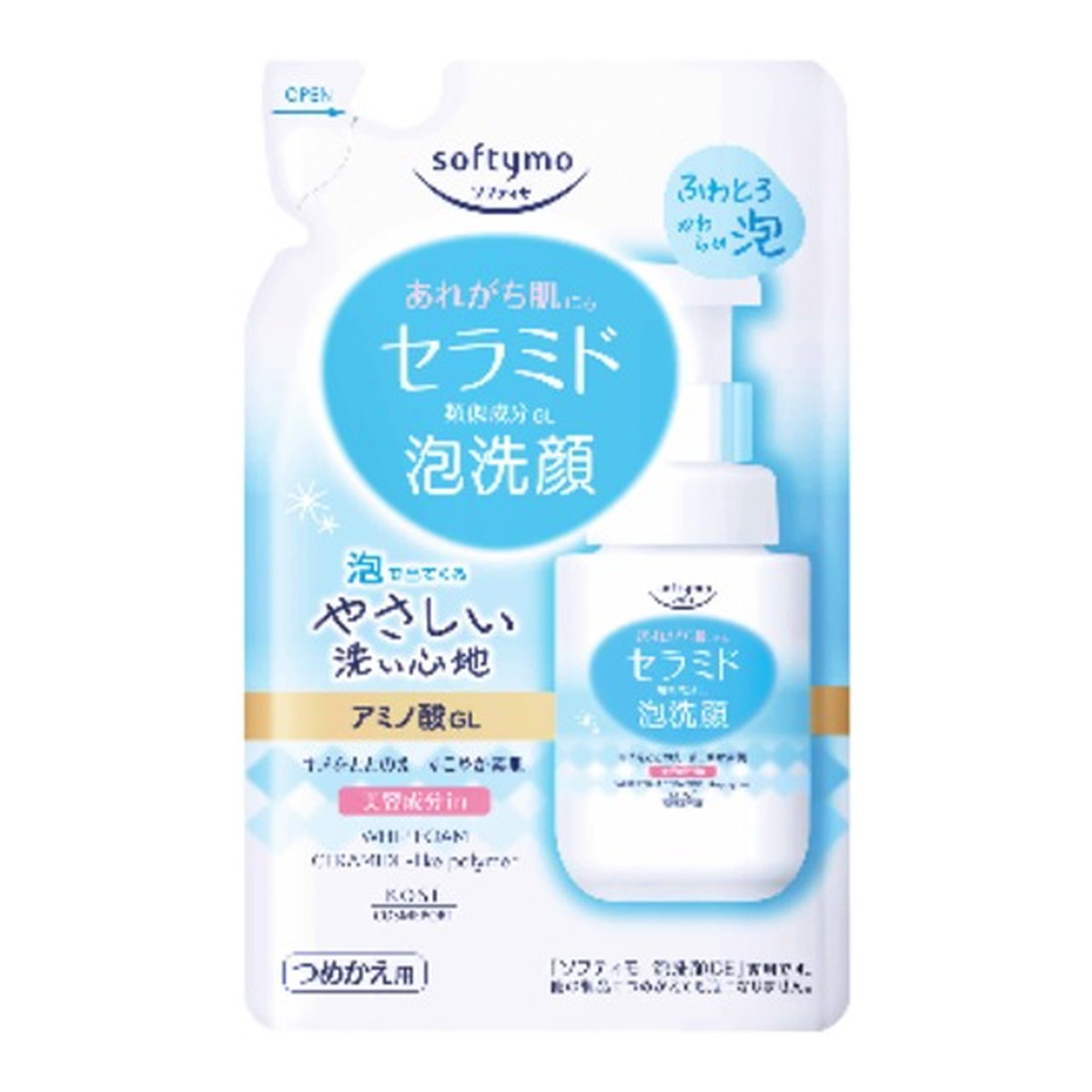【送料お得・まとめ買い×11個セット】コーセーコスメポート ソフティモ 泡洗顔 セラミド つめかえ用 130ml