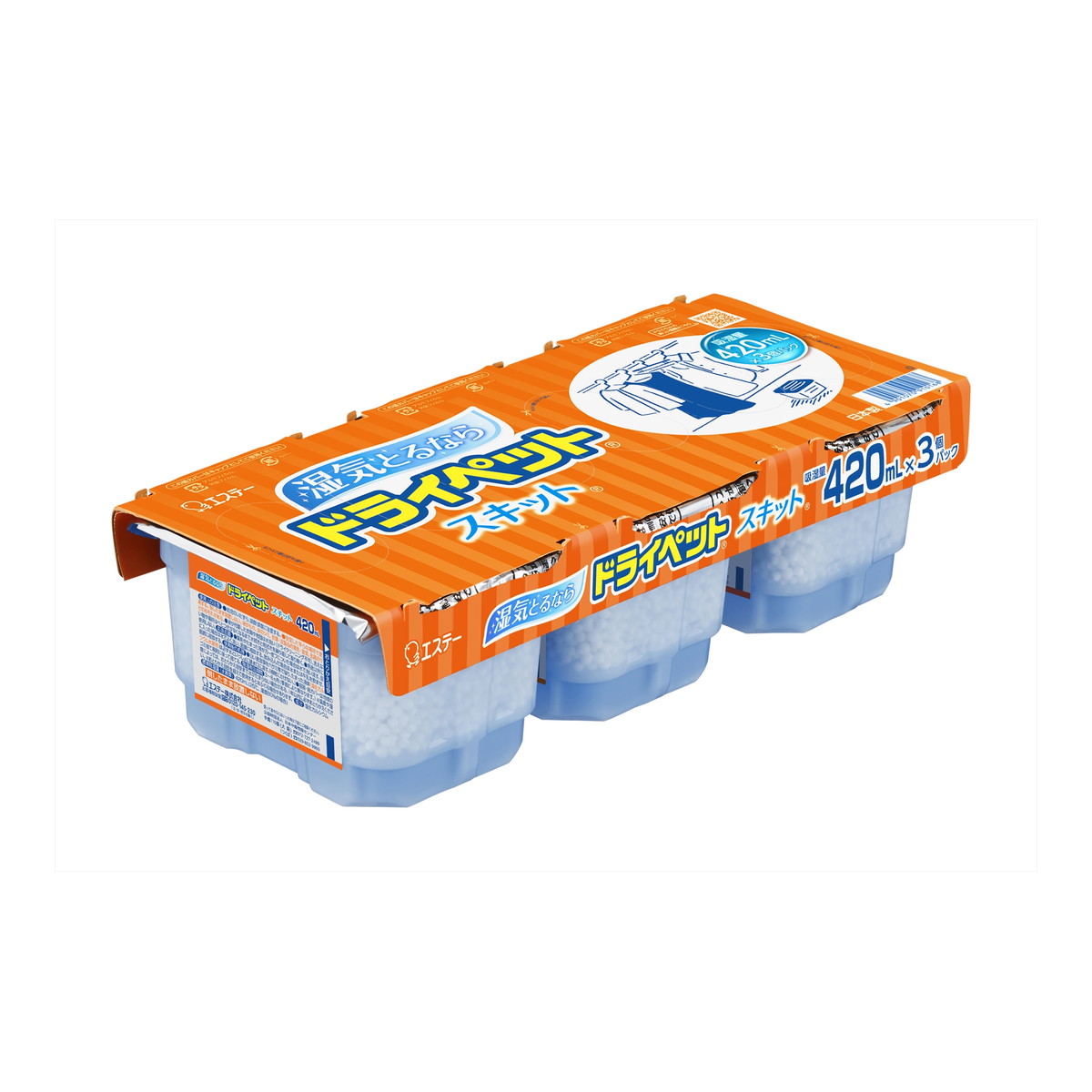 (未使用･未開封品)　ドライペット スキット 除湿剤 使い捨てタイプ 420ml×3個パック 0pbj0lf LOHACO - ドライペット スキット 除湿剤 使い捨てタイプ 420mL×3