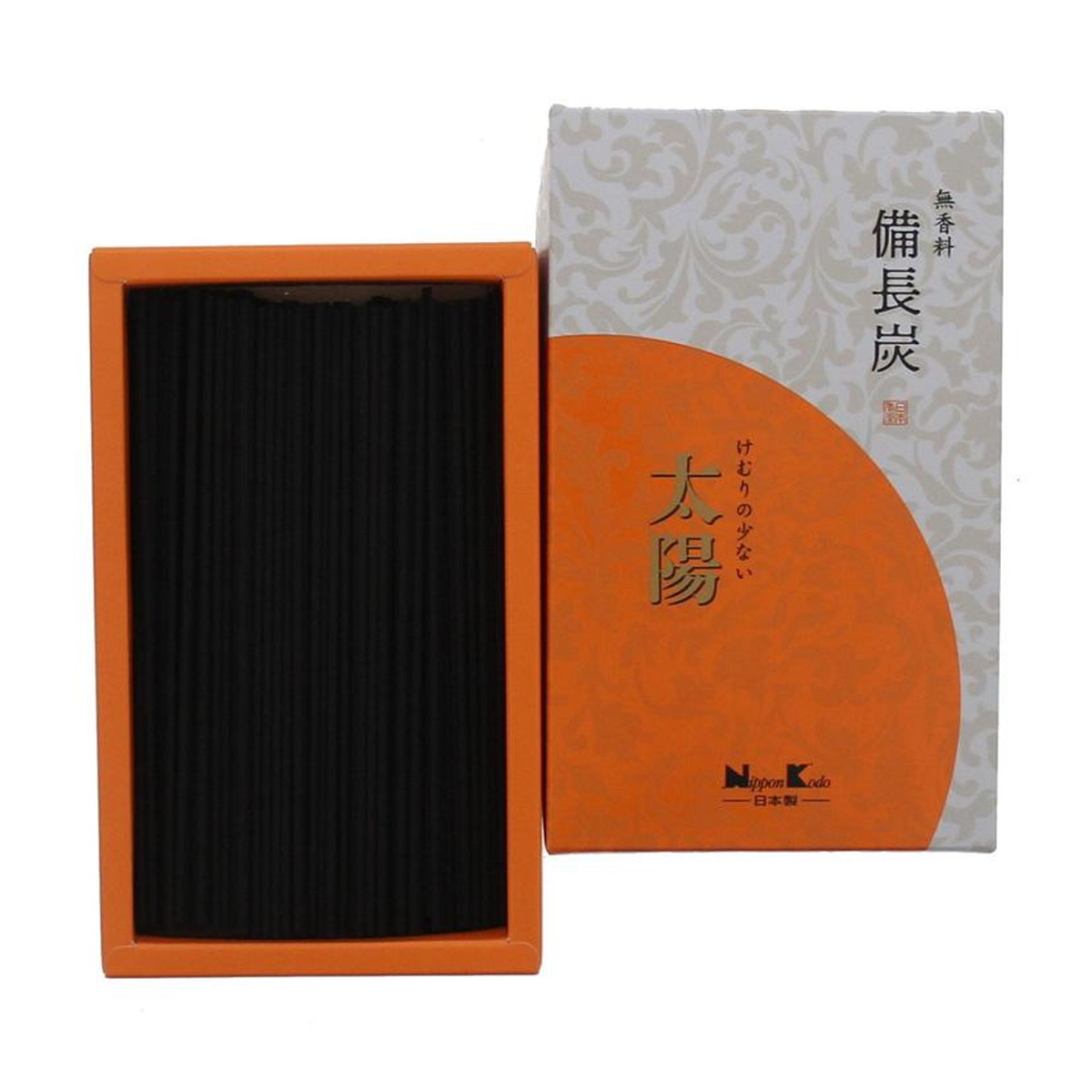 【送料お得・まとめ買い×50個セット】日本香堂 太陽 備長炭 バラ詰 約100g