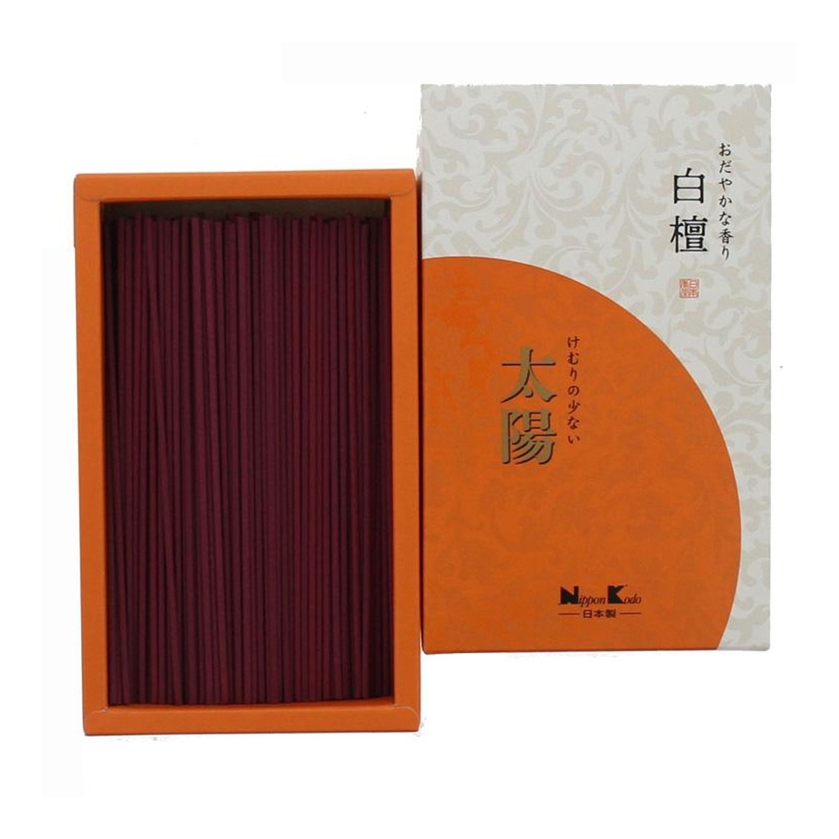 【送料お得・まとめ買い×11個セット】日本香堂 太陽 白檀 バラ詰 約100g
