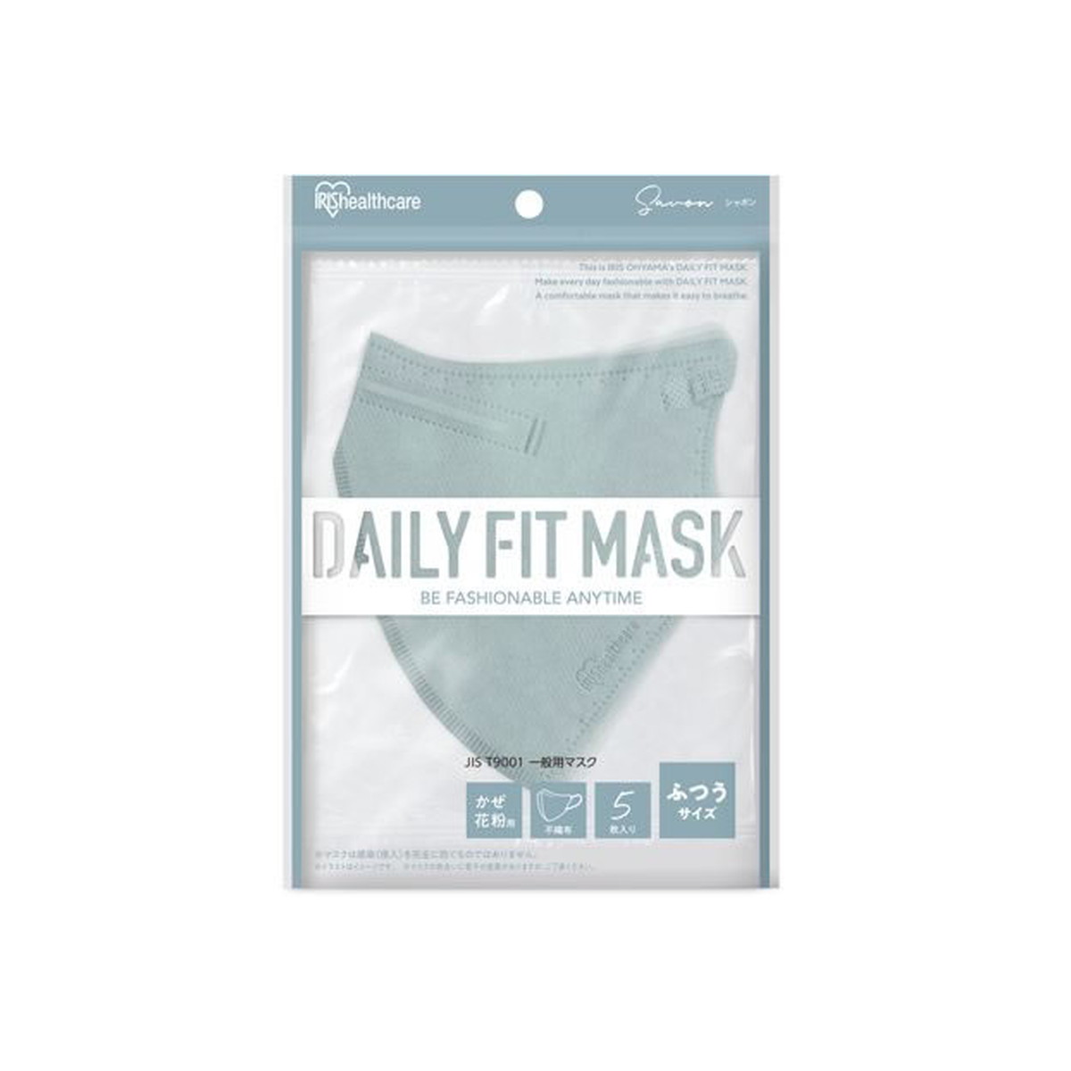 【送料お得・まとめ買い&times;120個セット】アイリスオーヤマ DAILY FIT MASK デイリーフィットマスク 立体 ふつうサイズ 5枚 シャボン RK-F5SXF｜ホームライフ