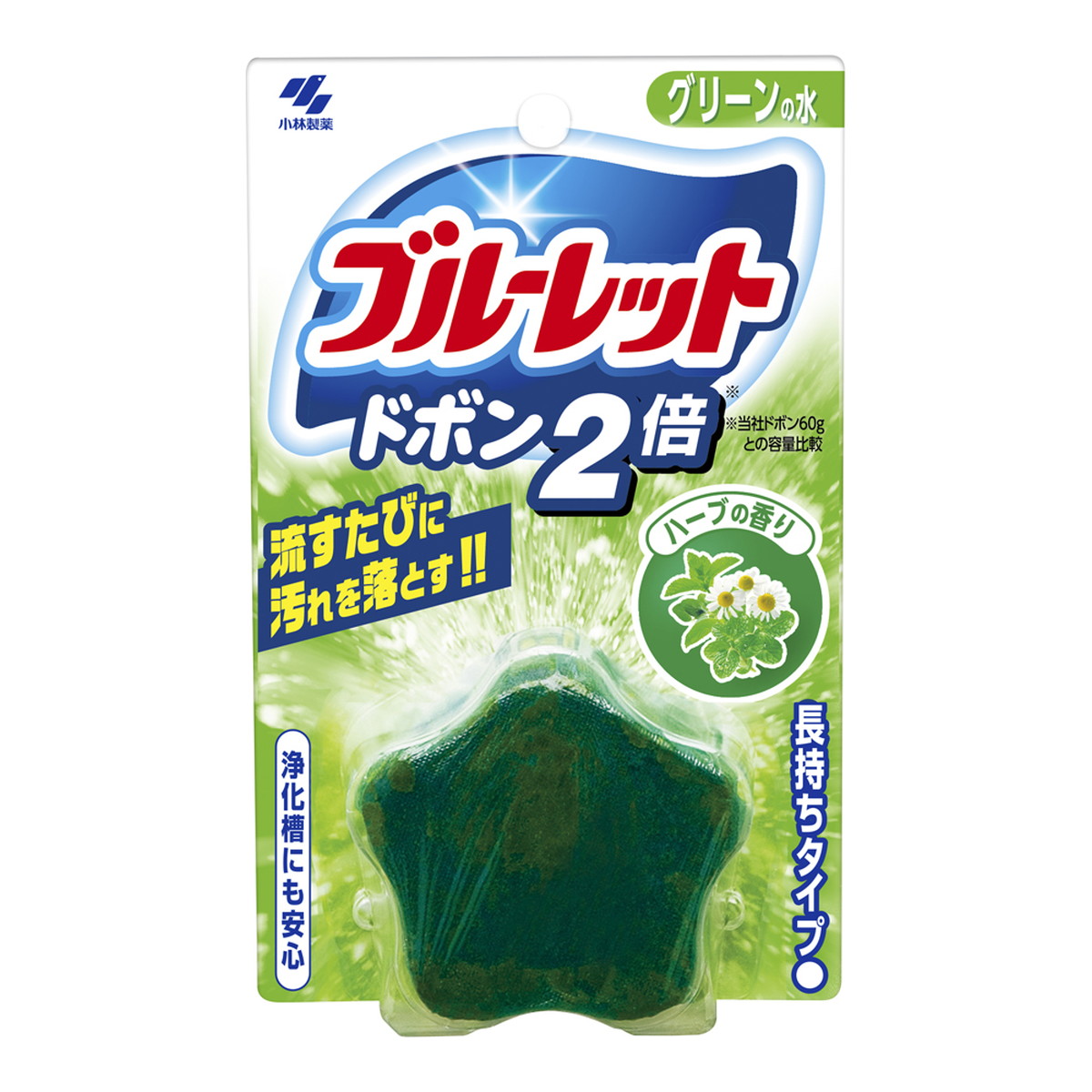 【送料お得・まとめ買い×48個セット】小林製薬 ブルーレット ドボン 2倍 ハーブの香り 120g トイレ用洗剤|ホームライフ