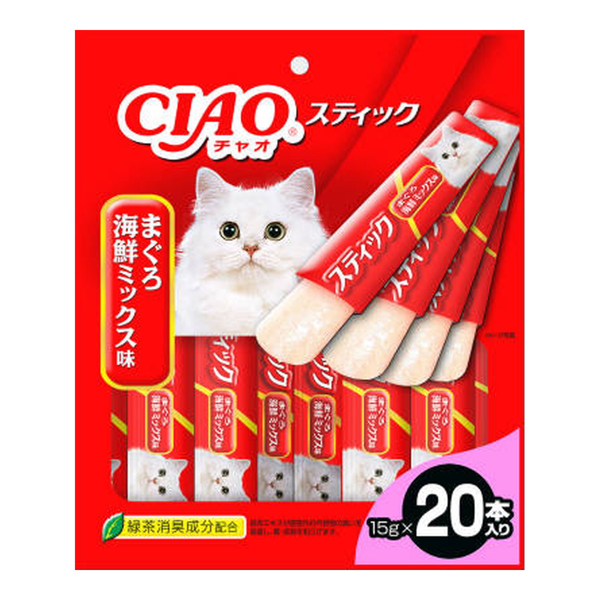【送料お得・まとめ買い&times;11個セット】いなばペットフード いなば チャオ CIAO スティック まぐろ 海鮮ミックス味 15g&times;20本入｜ホームライフ