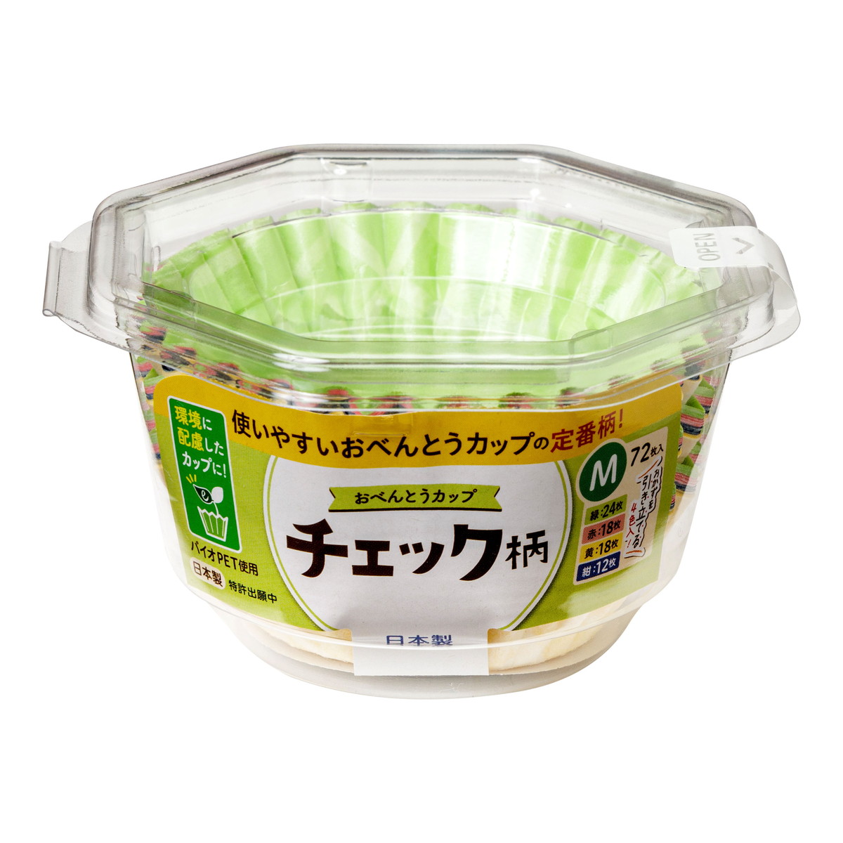 【送料お得・まとめ買い×150個セット】東洋アルミ おべんとうカップ チェック柄 M 4色入 72枚入