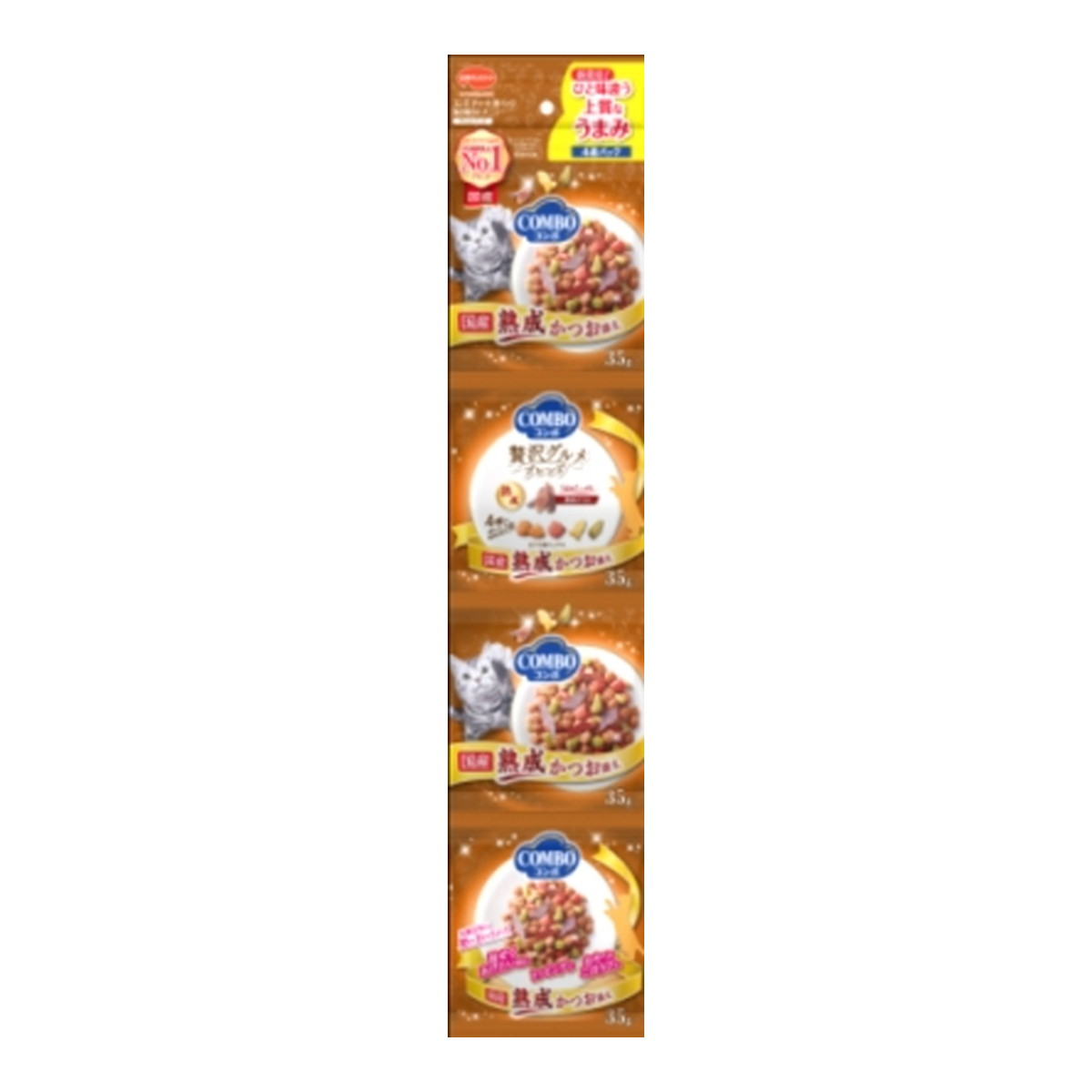 【送料お得・まとめ買い×30個セット】日本ペットフード コンボ キャット 連パック 海の味わいメニュー 熟成かつお添え 35g×4袋