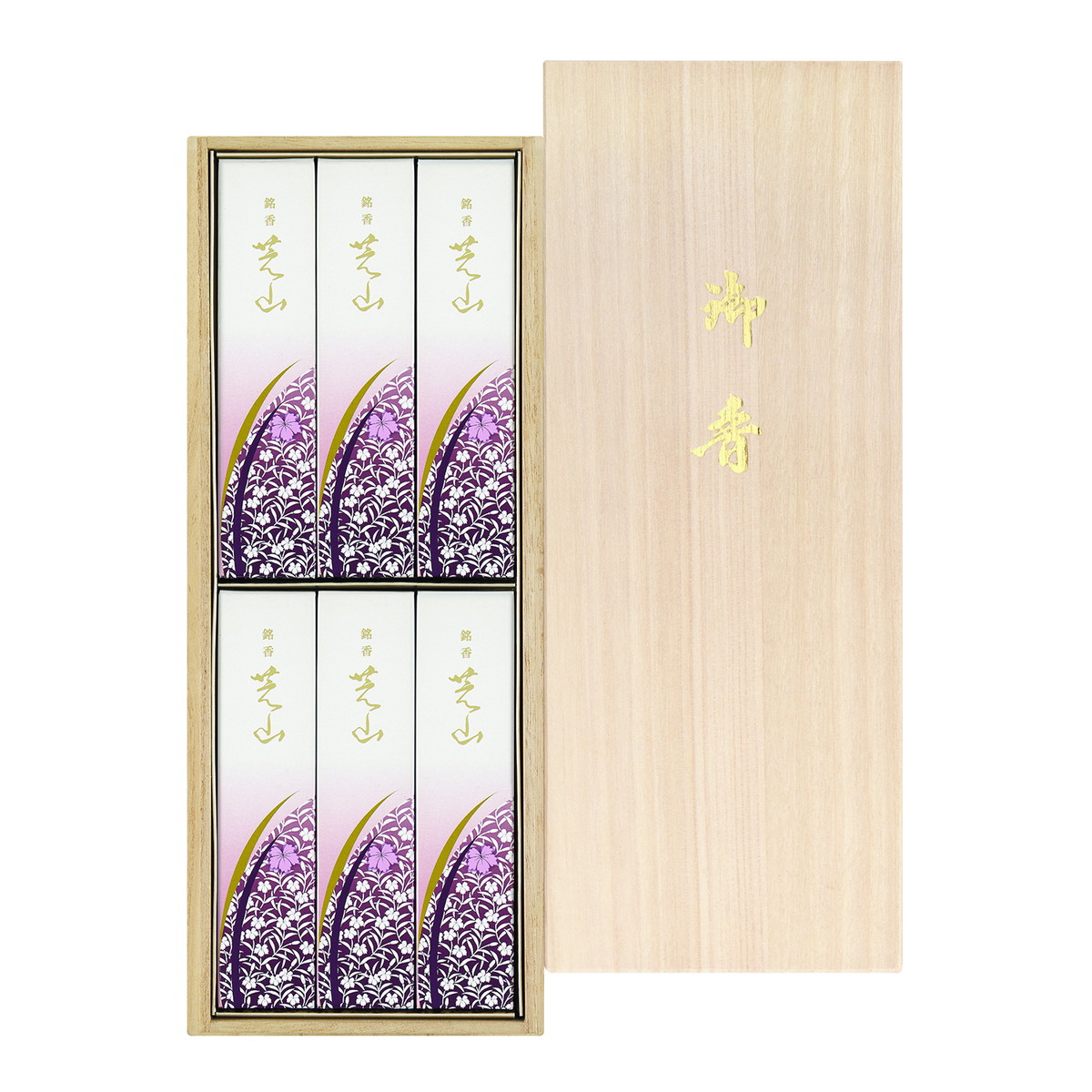 【送料お得・まとめ買い&times;20個セット】日本香堂 銘香 芝山 桐箱 6箱入 線香｜ホームライフ 34,542円