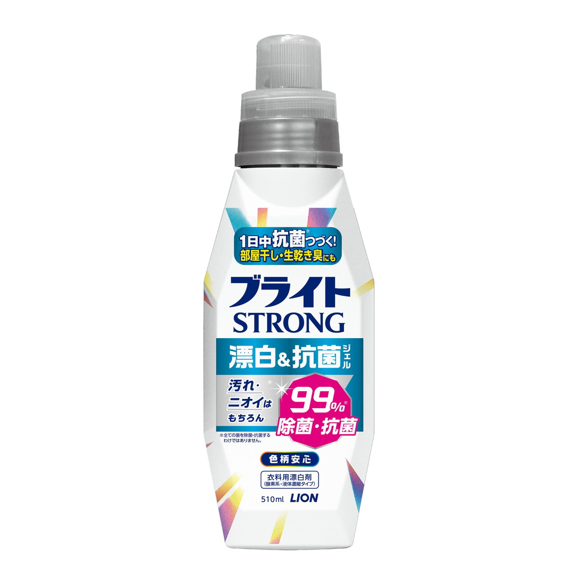 【送料お得・まとめ買い×13個セット】ライオン LION ブライト STRONG 漂白&抗菌ジェル 本体 510ml 酸素系液体漂白剤 洗濯用